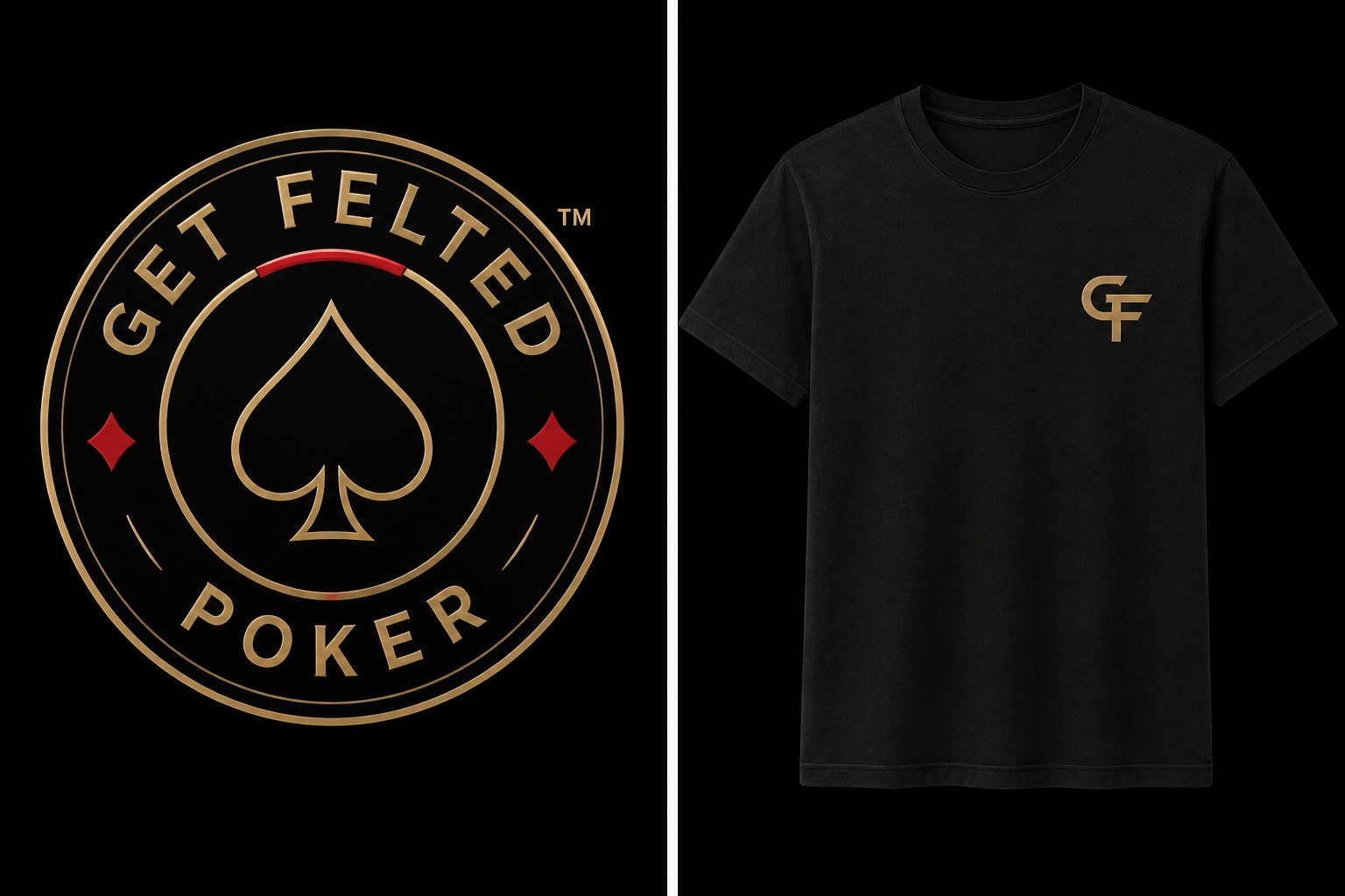 Get Felted Poker black shirt mockup